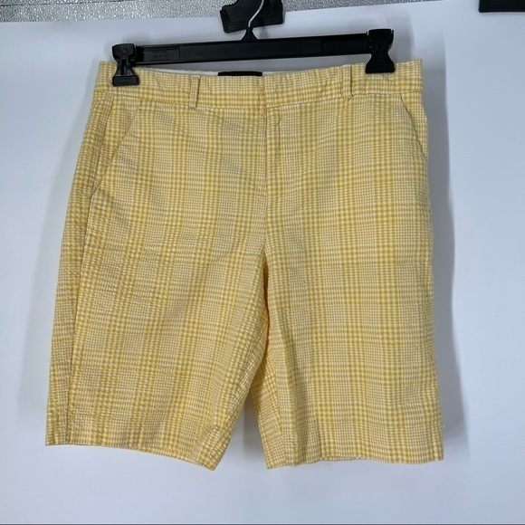Banana Republic Shorts 425 Banana Republic Yellow Plaid Shorts Poshmark